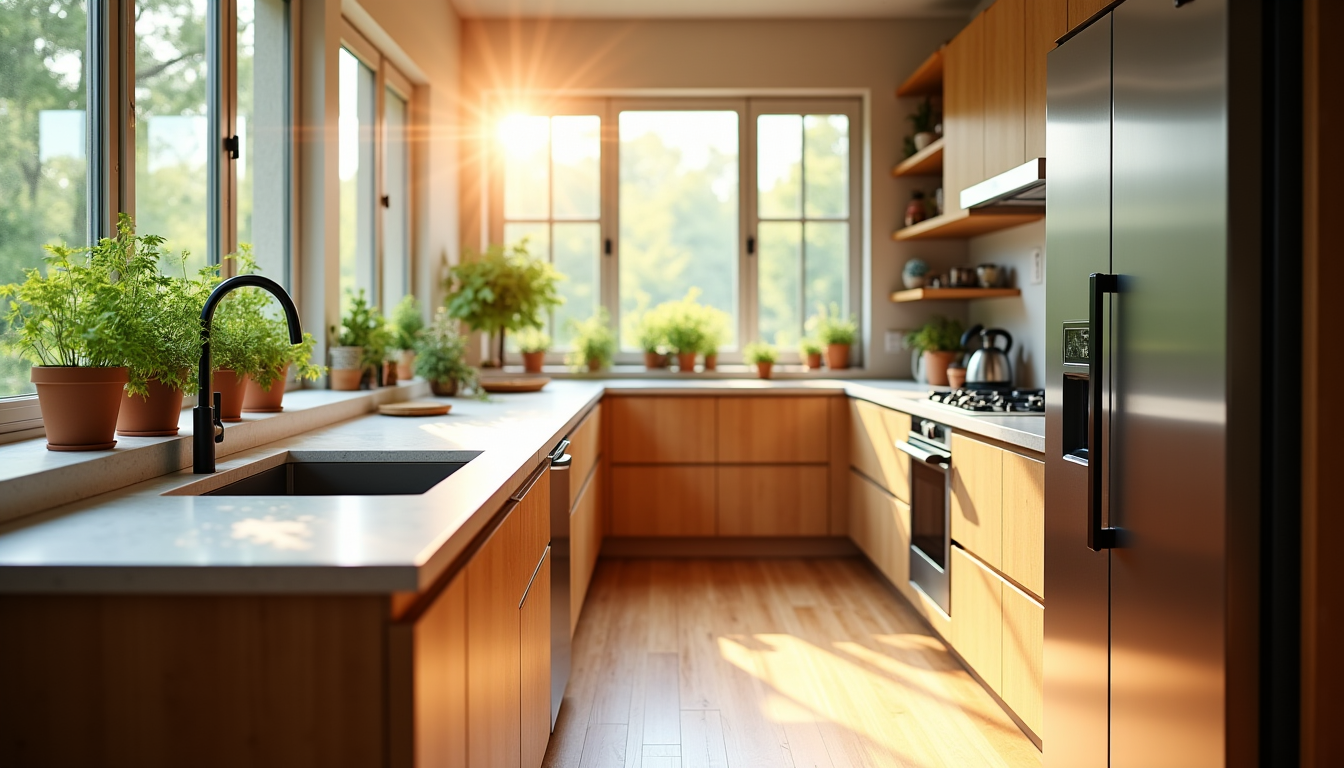 Illustration : la cuisine mérite une attention particulière car elle — améliorer son habitat facilement grâce à des travaux efficaces